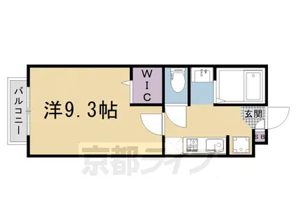 阪急電鉄京都線 西京極駅 徒歩7分 2階建 築19年(1K/2階)の間取り写真