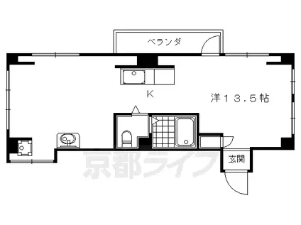井御料マンション(ワンルーム/3階)の間取り写真