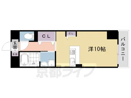 東海道本線 西大路駅 徒歩3分 7階建 築17年(1K/3階)の間取り写真