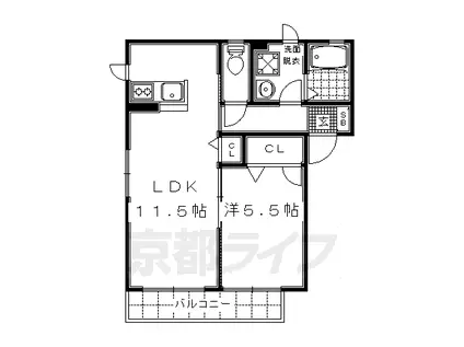 COLETTE(1LDK/1階)の間取り写真