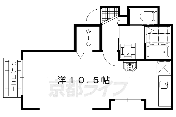 COFFRET(ワンルーム/2階)の間取り写真