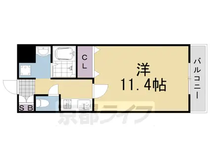 レシベ保原(1K/2階)の間取り写真