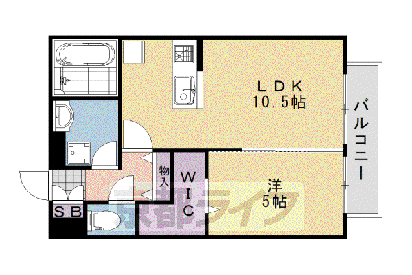 アレグリア桂(1LDK/1階)の間取り写真