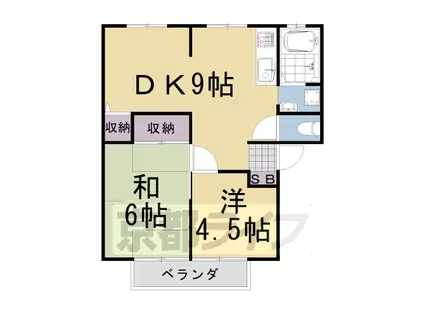 サンライフ人見(2DK/1階)の間取り写真