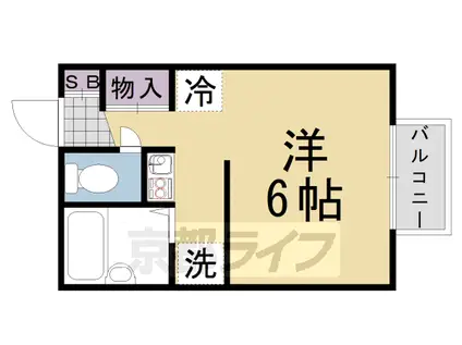 レオパレスファンタジー(1K/1階)の間取り写真