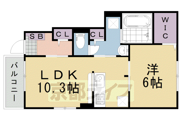 雅 六番館(1LDK/1階)の間取り写真