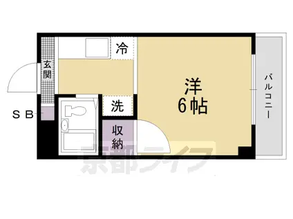 京都市烏丸線 北山駅(京都) 徒歩17分 2階建 築37年(1K/1階)の間取り写真