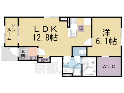 グランアンジュ(1LDK/1階)の間取り写真