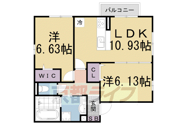 SUPERIAGE(2LDK/2階)の間取り写真