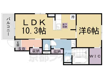 ザ・コンフォートⅢ(1LDK/1階)の間取り写真