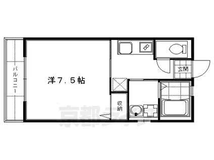 HAZUKI(1K/2階)の間取り写真