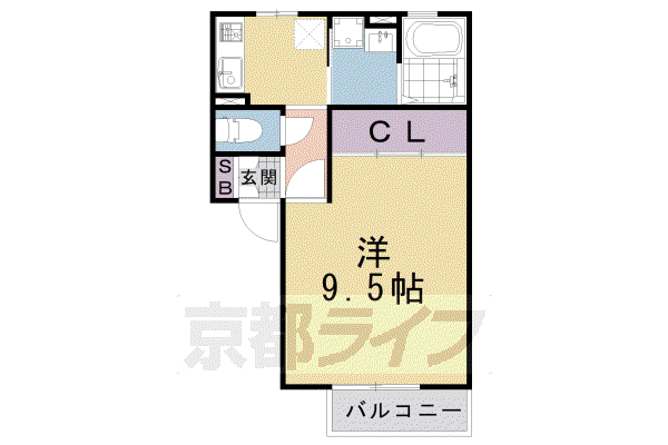 JUMEIRAH B(1K/1階)の間取り写真