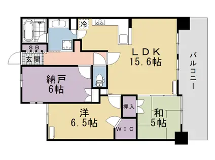 京阪電気鉄道京阪線 伏見桃山駅 徒歩6分 7階建 築21年(3LDK/2階)の間取り写真