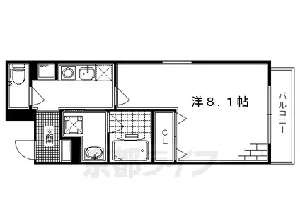 近鉄京都線 竹田駅(京都) 徒歩4分 5階建 築12年(1K/3階)の間取り写真