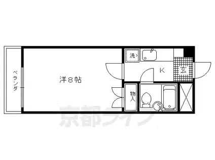 フォーブル末広(1K/4階)の間取り写真