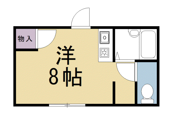 コーポ乾隆(ワンルーム/3階)の間取り写真