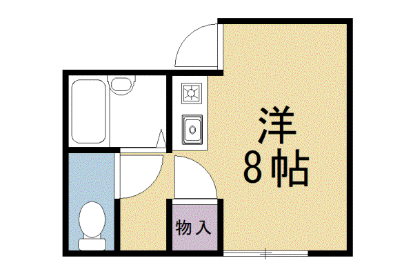 コーポ乾隆(ワンルーム/3階)の間取り写真