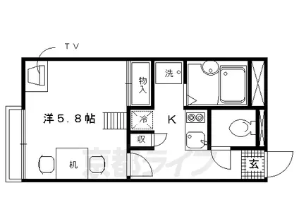 レオパレスサンセット67(1K/2階)の間取り写真