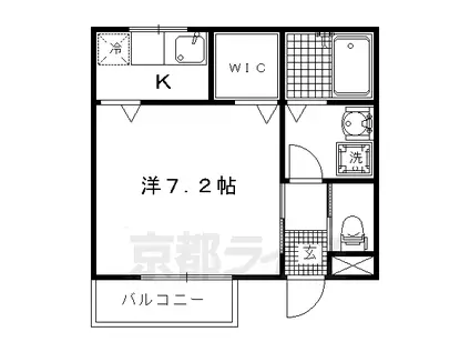 メゾン北山(1K/1階)の間取り写真