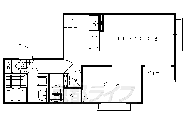シャーメゾン堀川(1LDK/3階)の間取り写真