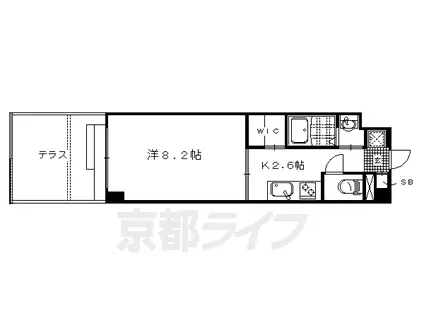 SAWARABI TERRACE(1K/1階)の間取り写真
