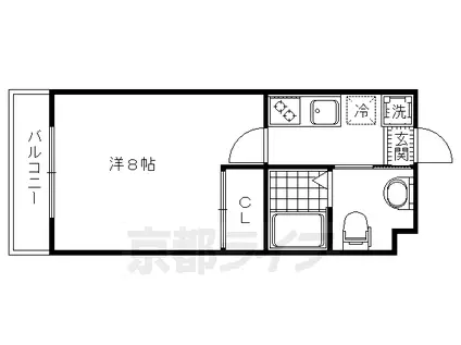 L´S堀川(1K/2階)の間取り写真