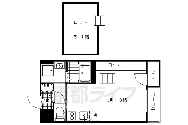 京都市烏丸線 今出川駅 徒歩16分 7階建 築12年(1K/7階)の間取り写真