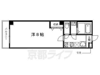 グランフィールド大宮(1K/1階)の間取り写真