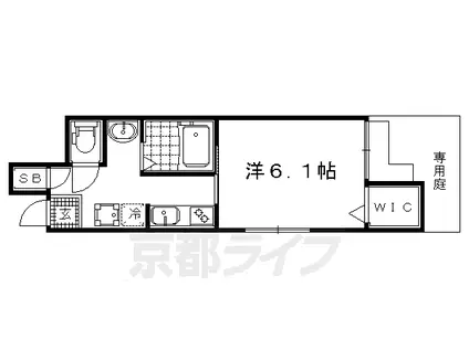 エトワールじゅらく(1K/1階)の間取り写真