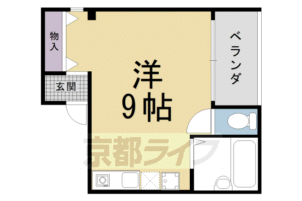 ハイツデミ(ワンルーム/2階)の間取り写真