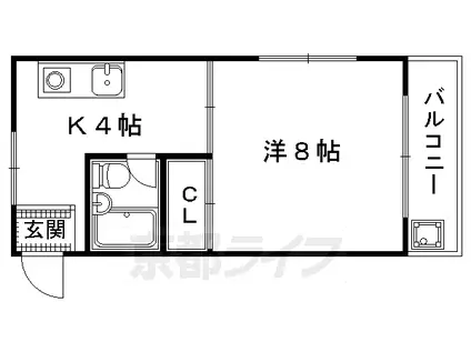 ハイツタケウチ(1K/1階)の間取り写真