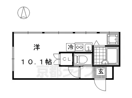 FELICITA(ワンルーム/2階)の間取り写真