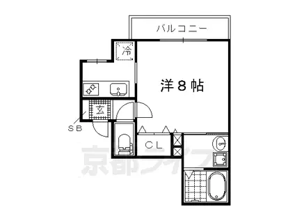 LUMIECLAIRE 北大路(1K/2階)の間取り写真