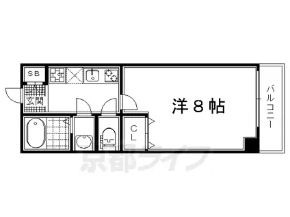 MADOPORTE千本寺之内(1K/5階)の間取り写真