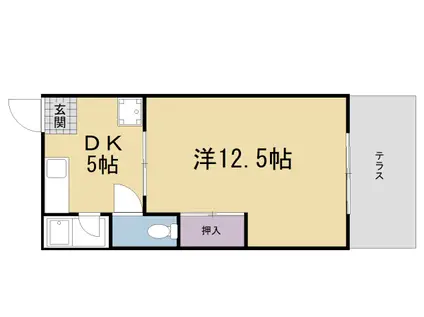 やよい荘(1DK/1階)の間取り写真