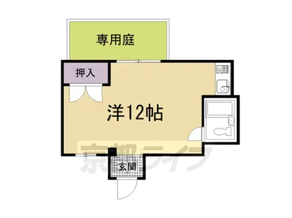 近鉄京都線 伊勢田駅 徒歩7分 3階建 築37年(ワンルーム/1階)の間取り写真