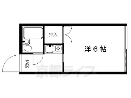 アクエルド東大路(1K/3階)の間取り写真