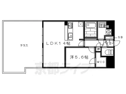 叡山電鉄 元田中駅 徒歩8分 5階建 築15年(1LDK/1階)の間取り写真