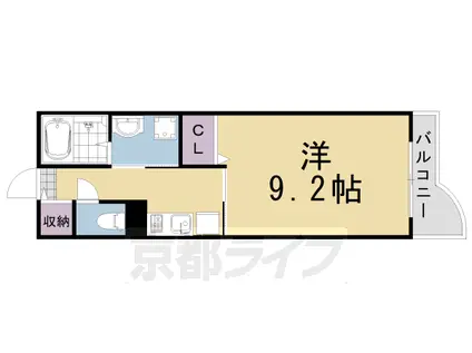 阪急電鉄嵐山線 上桂駅 徒歩14分 3階建 築16年(1K/1階)の間取り写真