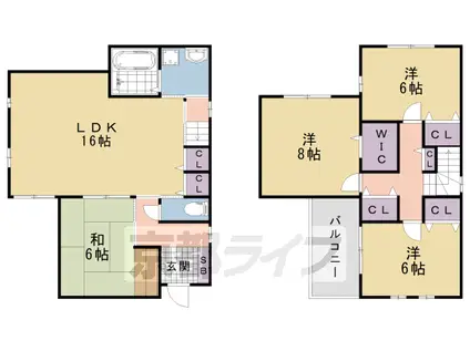阪急電鉄京都線 桂駅 徒歩7分 2階建 築11年(4LDK)の間取り写真