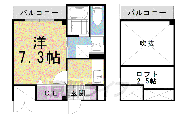 阪急電鉄京都線 長岡天神駅 徒歩12分 2階建 築15年(1K/2階)の間取り写真