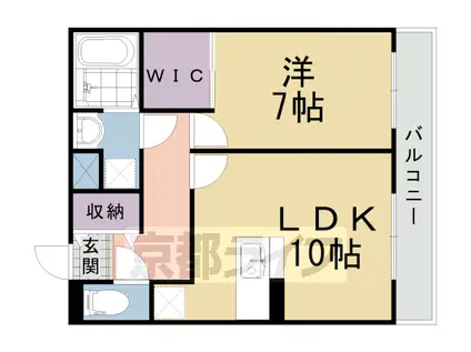 東海道本線 長岡京駅 徒歩25分 2階建 築13年(1LDK/1階)の間取り写真