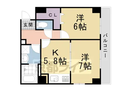 アルディエンテY&J(2DK/1階)の間取り写真