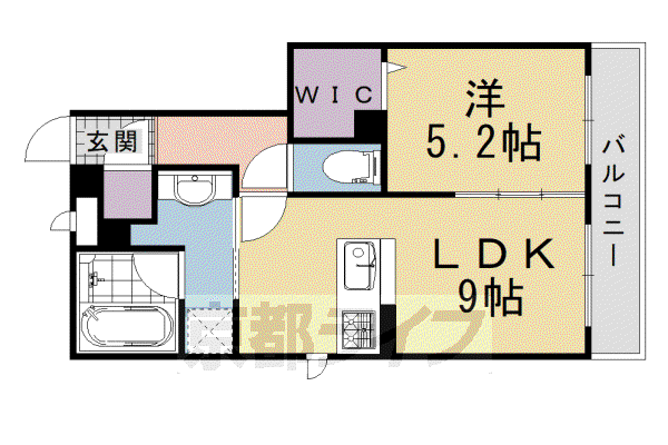 セジュール暁(1LDK/3階)の間取り写真