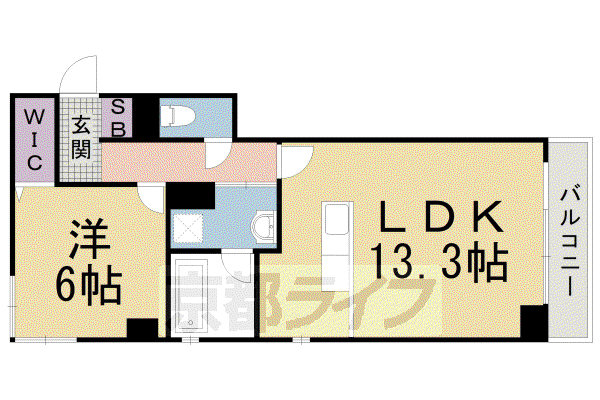 東海道本線 桂川駅(京都) 徒歩7分 3階建 築11年(1LDK/3階)の間取り写真