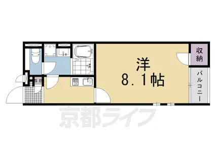阪急電鉄京都線 西山天王山駅 徒歩7分 2階建 築9年(1K/2階)の間取り写真