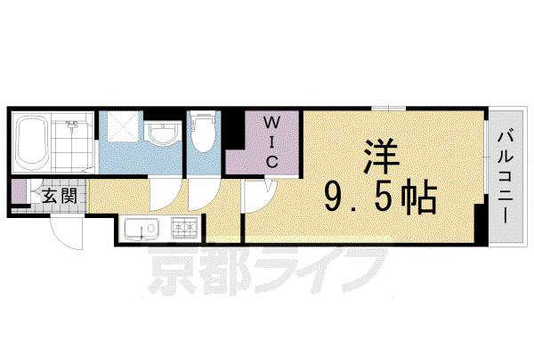 阪急電鉄京都線 西山天王山駅 徒歩9分 3階建 築9年(1K/2階)の間取り写真