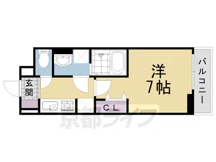 阪急電鉄京都線 西山天王山駅 徒歩9分 3階建 築9年(1K/1階)の間取り写真
