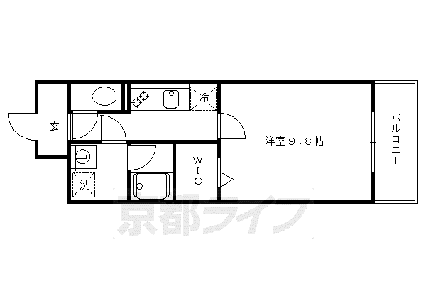阪急電鉄京都線 上牧駅(大阪) 徒歩3分 7階建 築15年(1K/3階)の間取り写真