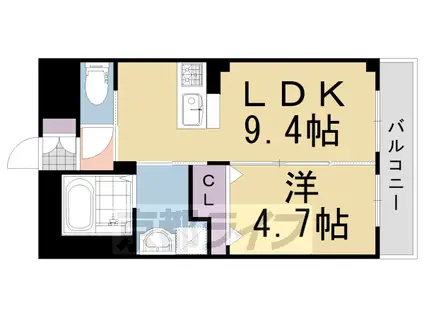 阪急電鉄京都線 西山天王山駅 徒歩14分 3階建 築7年(1LDK/2階)の間取り写真
